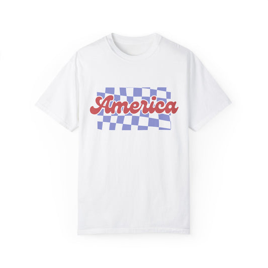 America Checkered Tee