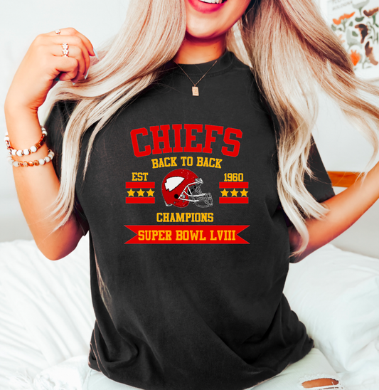 Kansas City Chiefs Back To Back Champions Graphic Tee