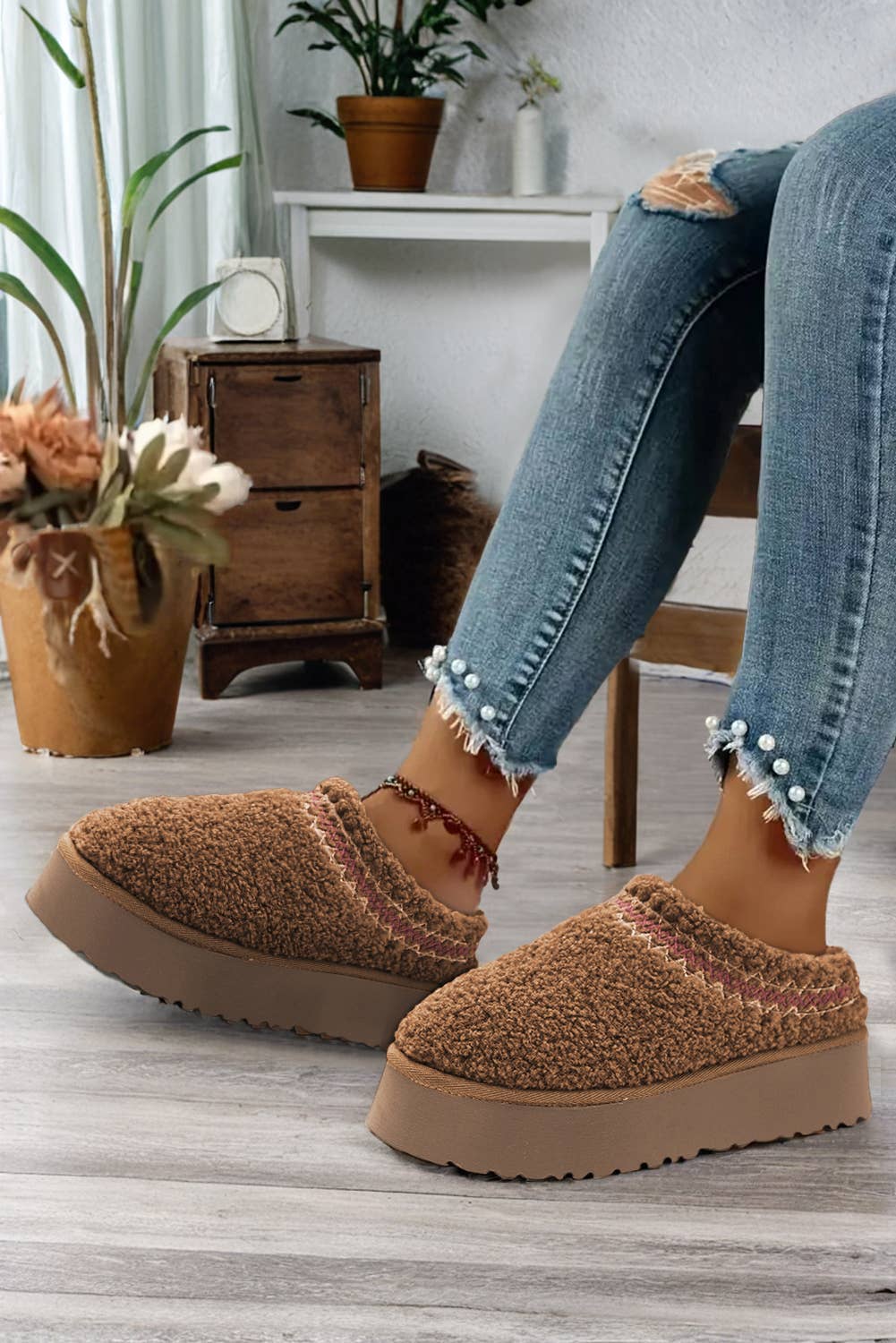 Sherpa Platform Slippers